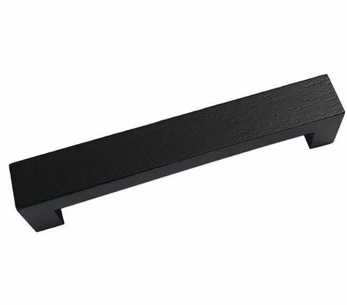 Greep Bench Recht Essen gelakt mat zwart 128 mm, Doe-het-zelf en Verbouw, Hang- en Sluitwerk, Nieuw, Ophalen of Verzenden