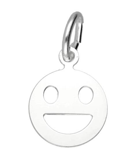 Zilveren Smiley hanger, Sieraden, Tassen en Uiterlijk, Kettinghangers, Verzenden
