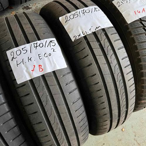 2 x Hankook 205-70-15 Zomerbanden 4,5mm, Auto-onderdelen, Banden en Velgen, 15 inch, Zomerbanden, 205 mm, Personenwagen, Gebruikt