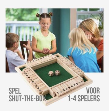 Shut the box - Dobbelspel - 1 - 4 spelers beschikbaar voor biedingen