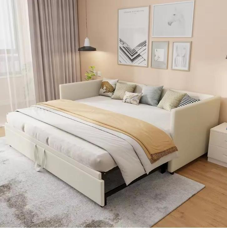 Pull-out Sofa Bed met Slatted Frame – 90/180 x 200 cm, Velve, Huis en Inrichting, Slaapkamer | Slaapbanken, Nieuw, Verzenden