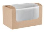 Afbreekbare sandwichboxen | 500 stuks | PLA venster | kra..., Verzenden, Nieuw in verpakking