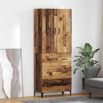 vidaXL Highboard met lade Oud Hout 69,5 x 34 x 180 cm, Huis en Inrichting, Kasten | Buffetkasten, Minder dan 50 cm, Verzenden