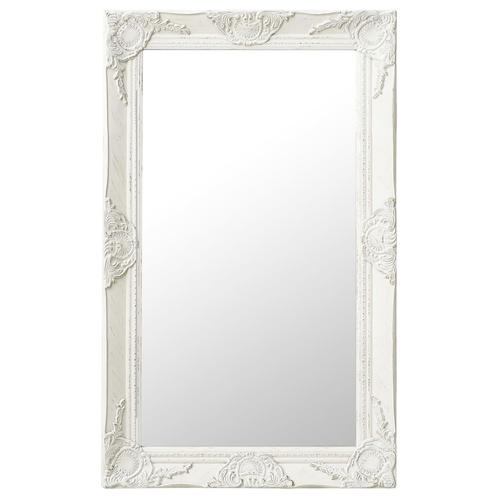 vidaXL Wandspiegel barok stijl 50x80 cm wit, Huis en Inrichting, Woonaccessoires | Spiegels, Nieuw, Verzenden