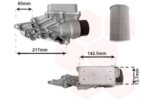 OLIEKOELER VOOR MERCEDES BENZ C-KL W203 2000-2006 2721800110, Auto diversen, Auto-accessoires, Nieuw, Ophalen of Verzenden