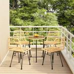 vidaXL 5-delige Tuinset poly rattan, Tuin en Terras, Tuinsets en Loungesets, 5 zitplaatsen, Nieuw, Tuinset, Verzenden