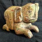 Olifant voor donatie in de tempel - Hout - Pakse (Laos) -, Antiek en Kunst