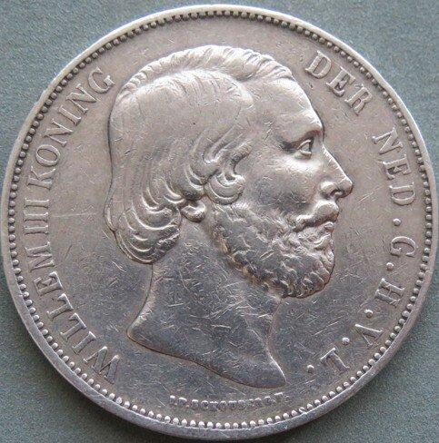 Nederland. Willem III. 2 1/2 Gulden 1874 (Zonder, Postzegels en Munten, Munten | Nederland
