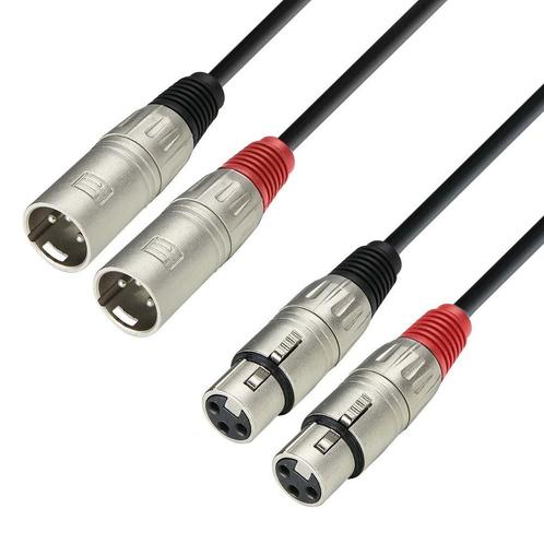 Adam Hall 3 Star TMF 0600 verloopkabel 2x XLR male naar 2x, Muziek en Instrumenten, Kabels en Stekkers, Nieuw, Ophalen of Verzenden