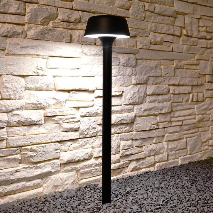 Solar staande lamp Edison - 80 cm hoog - Op zonne-energie, Tuin en Terras, Buitenverlichting, Waterbestendig, Led, Licht-donker-sensor