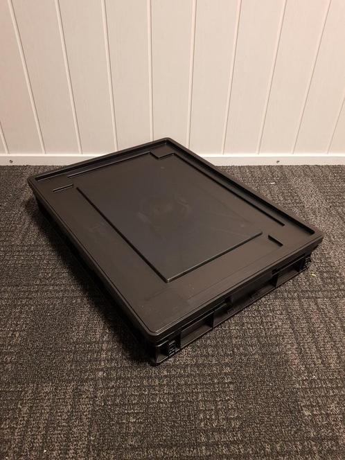 ESD Kunststof Bak 80x60x14 incl. oplegdeksel, zwart,, Doe-het-zelf en Verbouw, Kratten en Dozen, 75 tot 100 cm, Gebruikt, Bak of Kist