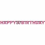 Letterslinger glitter Happy 50th Birtday pink, Kleding | Heren, Carnavalskleding en Feestkleding, Ophalen of Verzenden, Nieuw