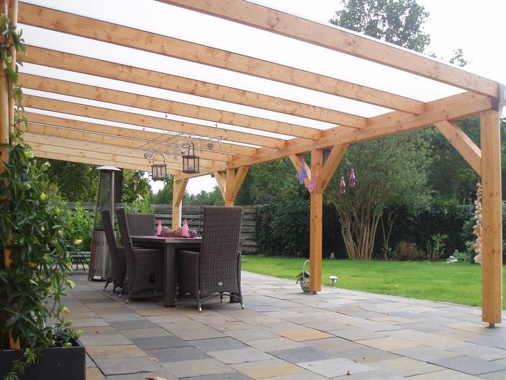 Douglashouten veranda muurplaatsing, Tuin en Terras, Overkappingen, Nieuw, Ophalen of Verzenden