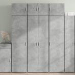 vidaXL Opbergkast 70x42,5x225 cm bewerkt hout betongrijs, Huis en Inrichting, Minder dan 50 cm, Nieuw, Overige houtsoorten, 50 tot 75 cm