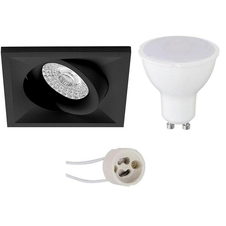 Voordeelset LED Spot Set - Pragmi Qiundo Pro - GU10 Fitting, Huis en Inrichting, Lampen | Spots, Plafondspot of Wandspot, Nieuw