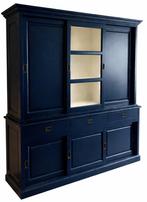 Buffetkast staalblauw Putten 200cm dichte zijdeuren, Huis en Inrichting, Kasten | Buffetkasten, Ophalen of Verzenden, Nieuw