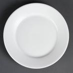 Horeca borden wit brede rand 23 cm (12 stuks), Verzenden