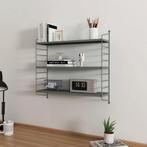 [en.casa] Wandplank Strängnäs verstelbaar 50x60x15 cm donker, Huis en Inrichting, Woonaccessoires | Wandplanken en Boekenplanken