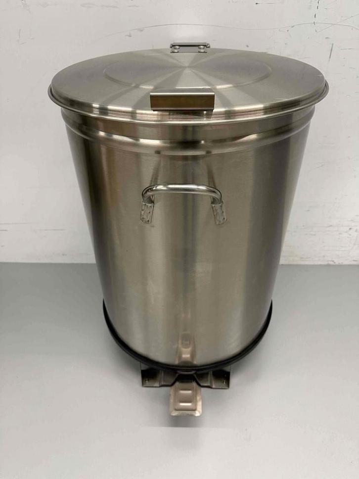 RVS Prullenbak afvalbak vuilnisbak met voetbediening 100, Zakelijke goederen, Horeca | Meubilair en Inrichting, Nieuw in verpakking