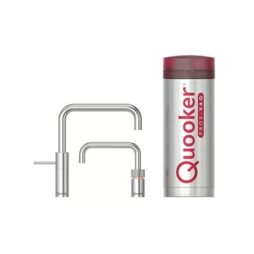 €1339 QUOOKER PRO3 NORDIC SQUARE TWINTAP RVS - 3NSRVSTT, Huis en Inrichting, Keuken | Keukenbenodigdheden, Ophalen of Verzenden