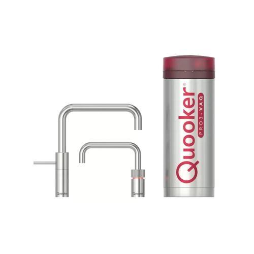 €1339 QUOOKER PRO3 NORDIC SQUARE TWINTAP RVS - 3NSRVSTT, Huis en Inrichting, Keuken | Keukenbenodigdheden, Ophalen of Verzenden