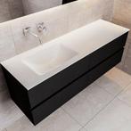 Badkamermeubel Solid Surface BWS Oslo 150x45 cm Mat Zwart, Ophalen of Verzenden, Nieuw, Bad