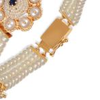 Armband - 18 karaat Geel goud - 0.30ct. tw. Saffier, Nieuw