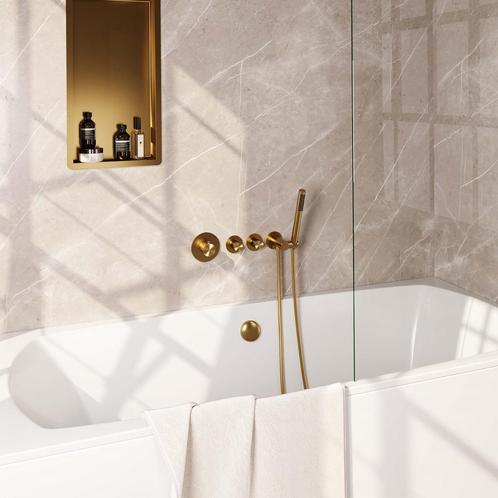 Inbouwthermostaatset Brauer Gold Carving Incl 3 Standen, Doe-het-zelf en Verbouw, Sanitair, Kraan, Nieuw, Ophalen of Verzenden