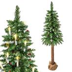 Kunstkerstboom met houten stam - en sneeuw - 220 cm, Diversen, Kerst, Ophalen of Verzenden, Nieuw