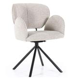Stoel Rosalin - Taupe Moon - 96120 - eetkamerstoelen, Nieuw, Stof
