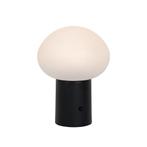Tafellamp mushroom zwart incl. LED oplaadbaar - Louise, Huis en Inrichting, Lampen | Tafellampen, Nieuw, Kunststof, Design, Minder dan 50 cm