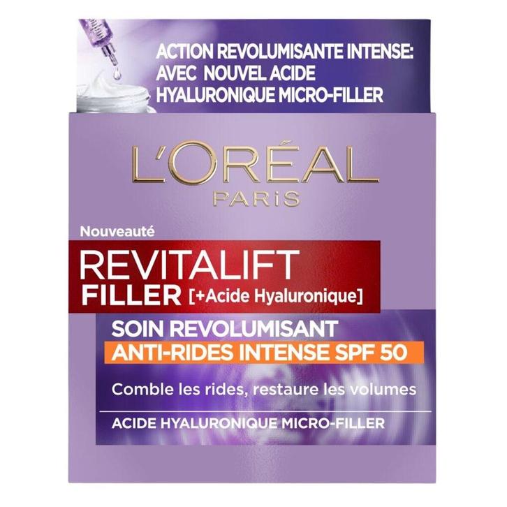 LOréal Paris Revitalift Filler SPF50 Anti-Aging Dagcrème, Sieraden, Tassen en Uiterlijk, Uiterlijk | Lichaamsverzorging, Nieuw