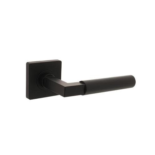 Intersteel Deurklink Bau-Stil vierkant rozet mat zwart, Doe-het-zelf en Verbouw, Hang- en Sluitwerk, Klink of Kruk, Nieuw, Overige materialen