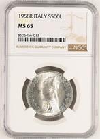 Italië. 500 Lire 1958 - NGC MS65