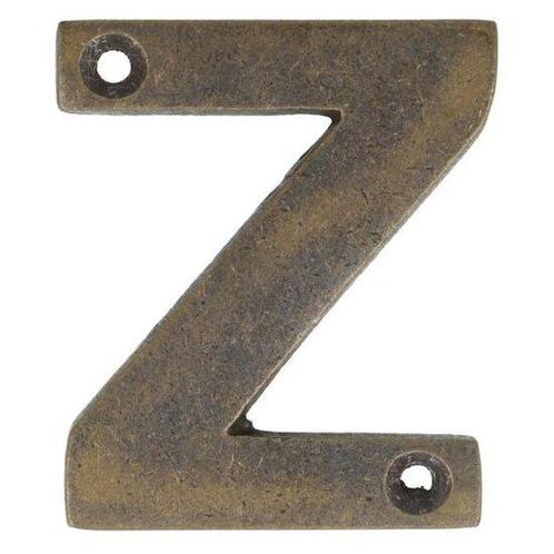 Letter klein Z, brons antiek, Huis en Inrichting, Woonaccessoires | Overige, Nieuw, Ophalen of Verzenden