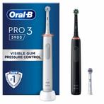 Oral-B Elektrische Tandenborstel Pro 3 3900 Duo Zwart & Wit, Witgoed en Apparatuur, Nieuw, Verzenden
