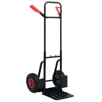 vidaXL Steekwagen telescopisch 200 kg zwart en rood beschikbaar voor biedingen