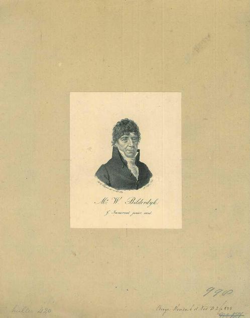 Portrait of Willem Bilderdijk, Antiek en Kunst, Kunst | Etsen en Gravures