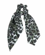 Scrunchie Haarelastiek Linten Panter Groen, Nieuw