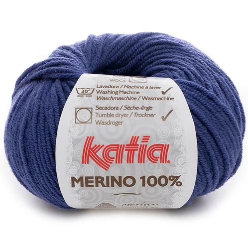 Katia Concept Merino 100% - 51 blauw - Wol Garen, Hobby en Vrije tijd, Breien en Haken, Ophalen of Verzenden