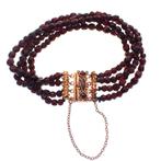 Glaskralen armband met gouden slot; Antiek | Ø 57 mm, Sieraden, Tassen en Uiterlijk, Armbanden, Ophalen of Verzenden, Gebruikt