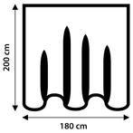 Douchegordijn Differnz Bath Polyester 180x200 cm Zwart, Doe-het-zelf en Verbouw, Sanitair, Ophalen of Verzenden, Nieuw