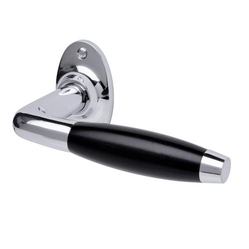 Retro Deurklink Klassiek nikkel met ovale rozetten, Doe-het-zelf en Verbouw, Hang- en Sluitwerk, Klink of Kruk, Nieuw, Koper of Messing
