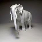 Herend - sculptuur, Art Deco White Elephant - 19 cm -