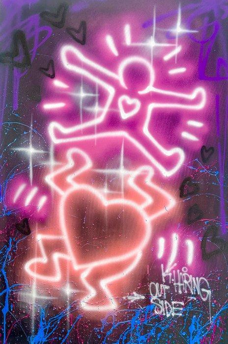 Outside313 - Keith Haring - Love Neon, Antiek en Kunst, Kunst | Schilderijen | Modern
