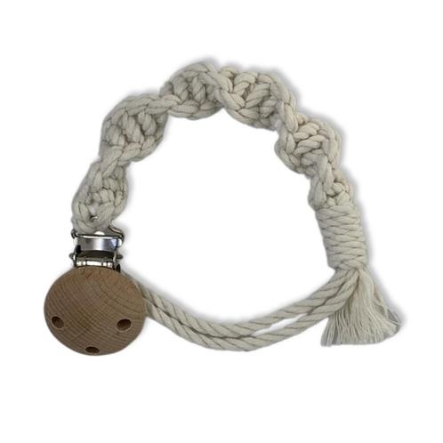Macramé Speenkoord Spiral - Gebroken Wit - Katoen -, Kinderen en Baby's, Overige Kinderen en Baby's, Nieuw, Ophalen of Verzenden