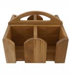 Teak Mok/bekerhouder Quattro met Handvat, Ophalen of Verzenden, Nieuw