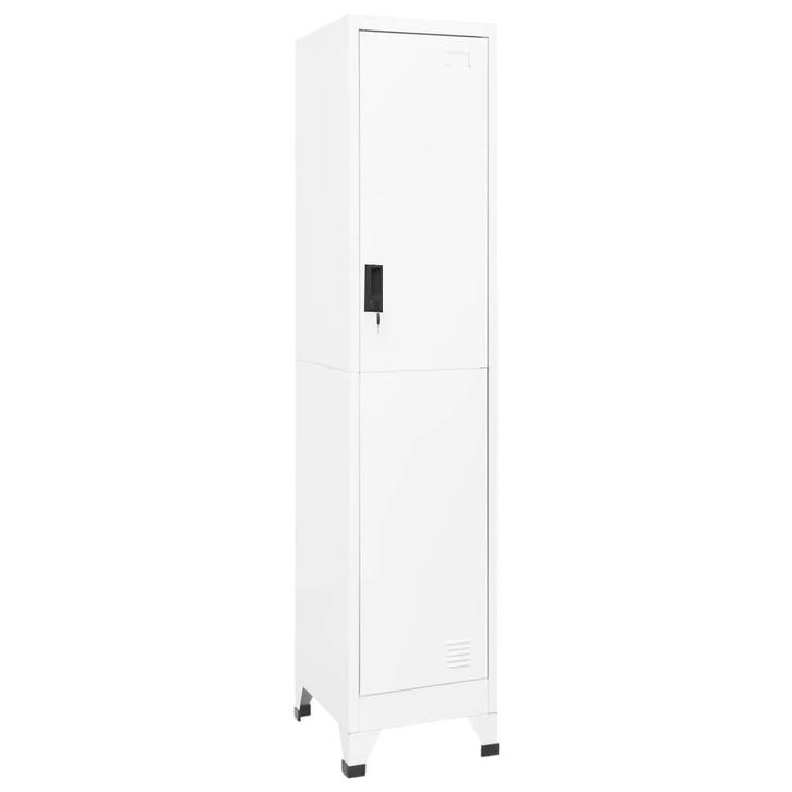 vidaXL Lockerkast 38x45x180 cm staal wit, Huis en Inrichting, Kasten | Lockerkasten, Nieuw, Verzenden