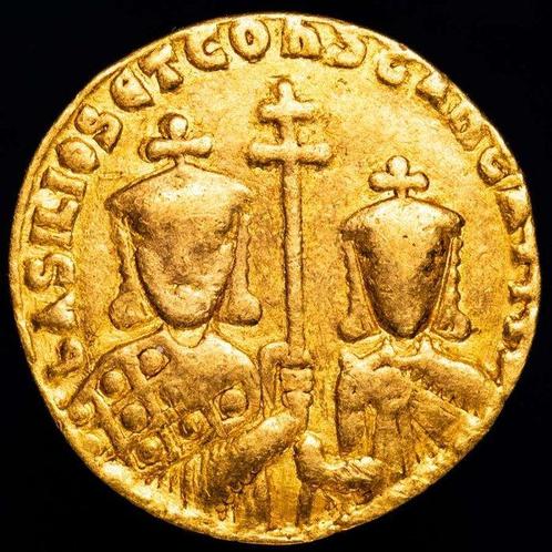 Byzantijnse Rijk. Basil I with Constantine VII. Solidus, Postzegels en Munten, Munten | Europa | Niet-Euromunten