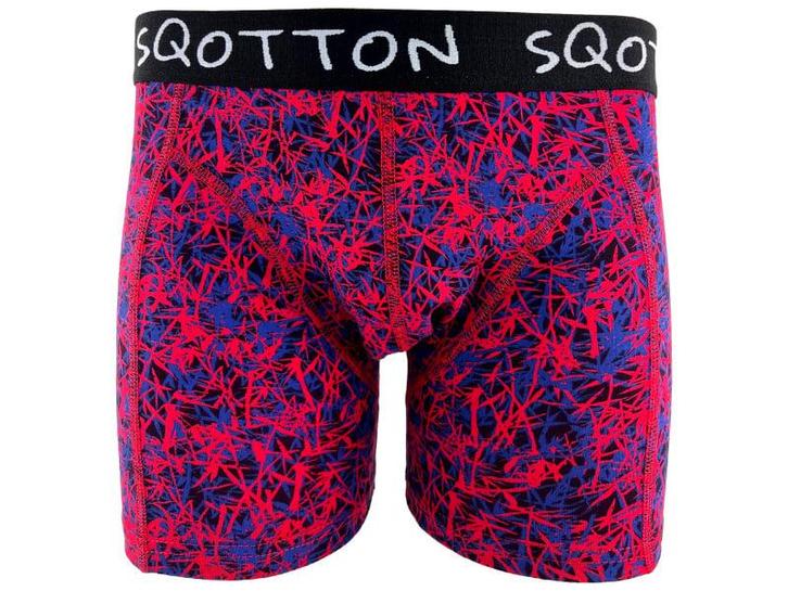 Boxershort - SQOTTON® - Criss Cross - Rood/Blauw, Kleding | Heren, Ondergoed, Verzenden
